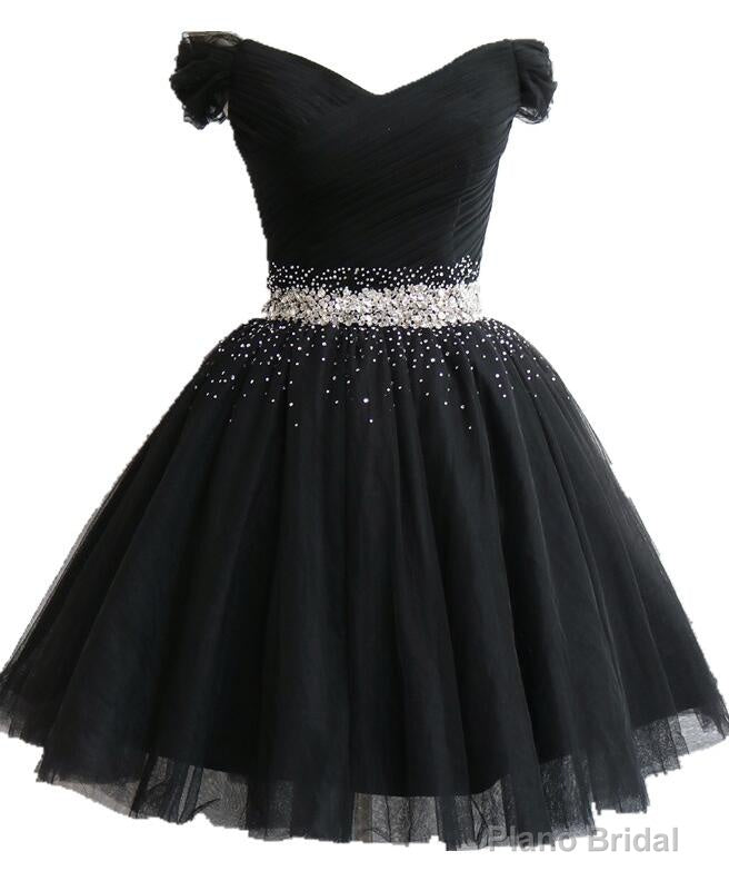 Little Black Homecoming Dress  Tulle Cute Short Formal Dress Main image