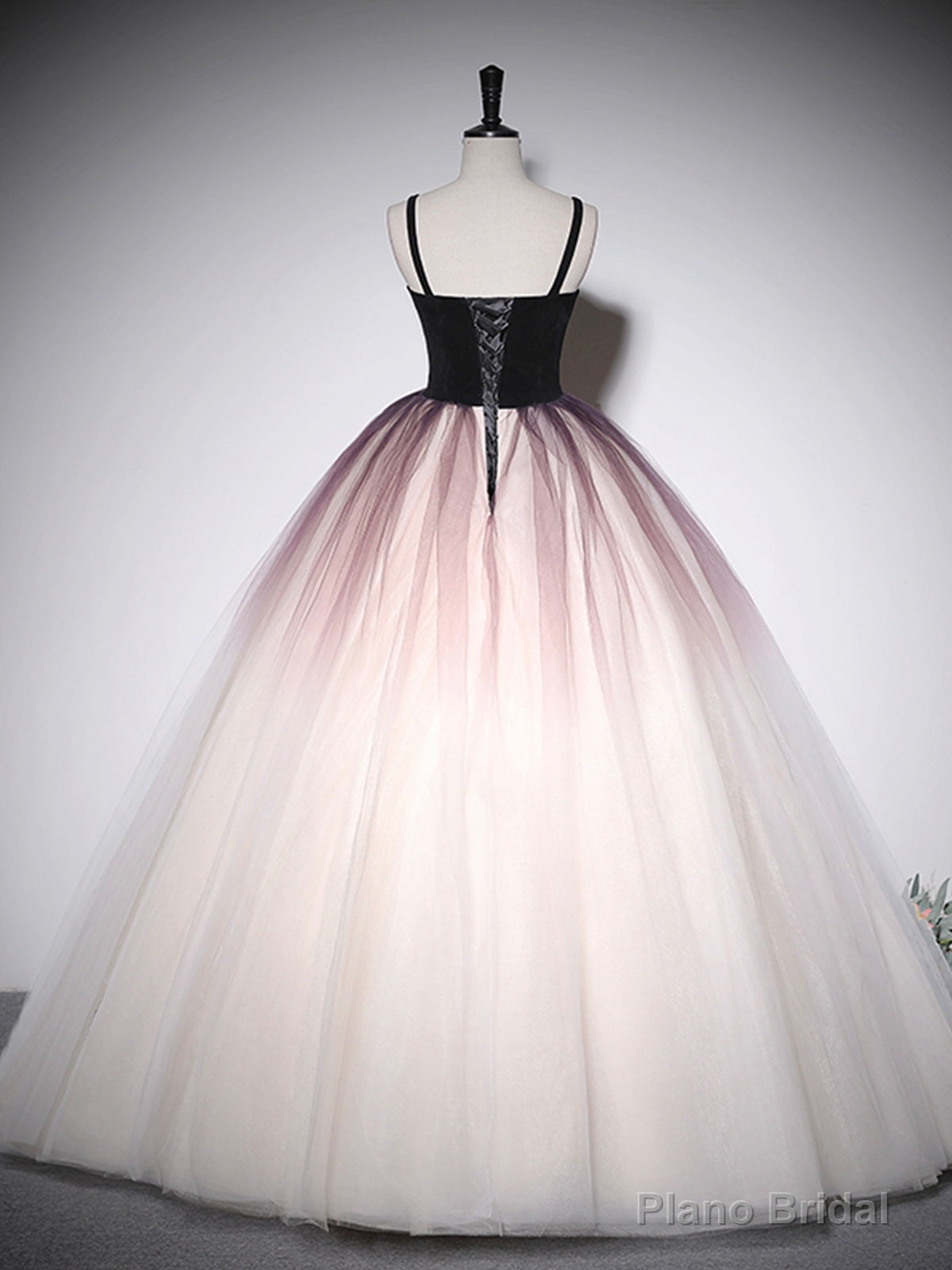 Lovely Ombre Tulle Long Ball Gown, A-Line Sweetheart Neckline Formal Evening Gown Secondary image