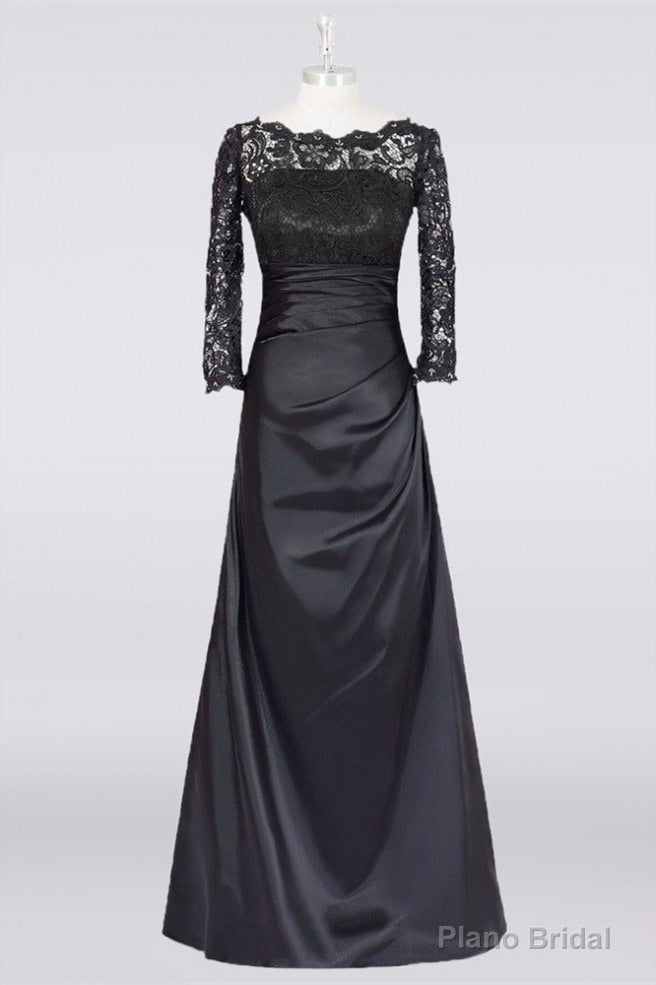 Long Black A Line Mother Of The Bride Dress Main image