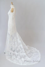 Long Mermaid Sweetheart Lace Backless Wedding Dress