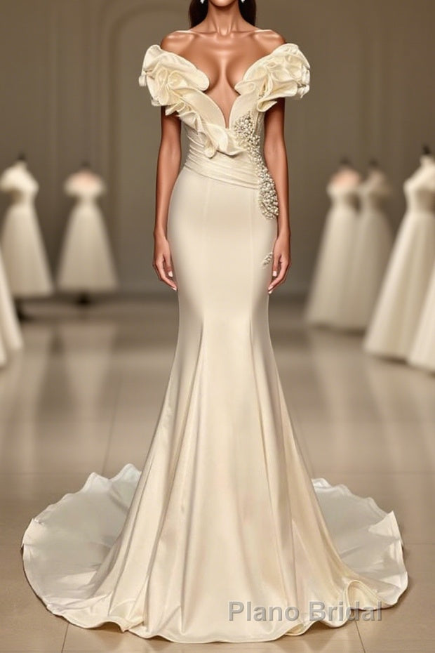 Long Mermaid Sweetheart Satin Formal Prom Dresses Main image