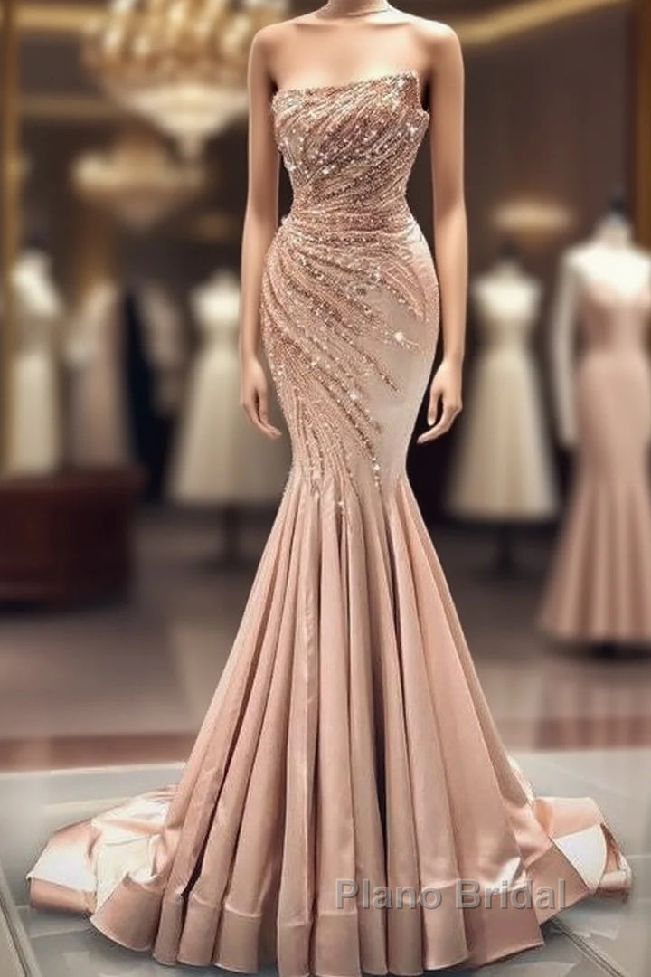 Long Formal Prom Dresses Cute Girl Simple Elegant Wedding Dresses Main image