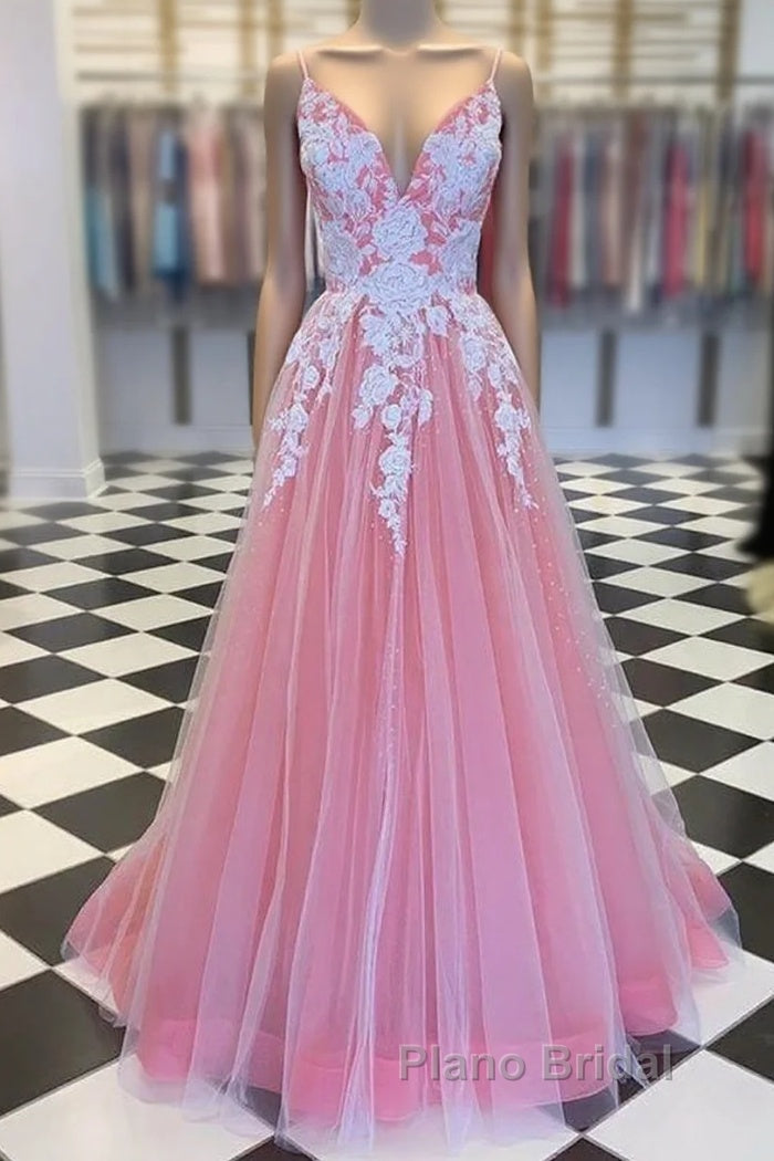 Long Formal Prom Dresses With Appliques And Beading,Evening Dresses,Charming Dance Dresses Main image