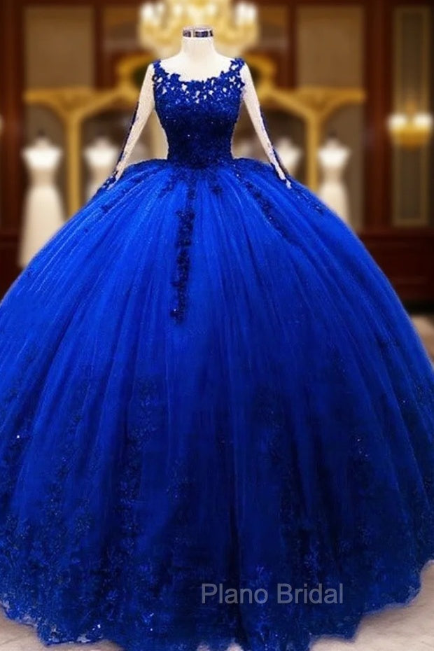 Long Sleeves Ball Gown Appliques Dresses Main image