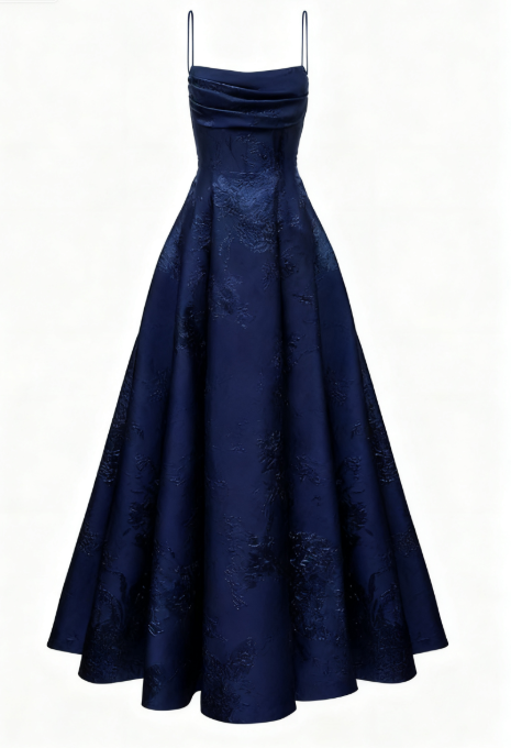 Long Spaghetti Straps A-Line Green Formal Prom Dresses, Long Formal Prom Dresses