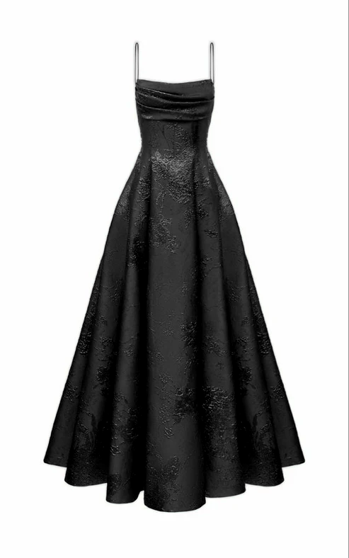 Long Spaghetti Straps A-Line Green Formal Prom Dresses, Long Formal Prom Dresses