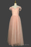 Long Straps A-line Prom Dresses Tulle Off Shoulder Evening Dresses