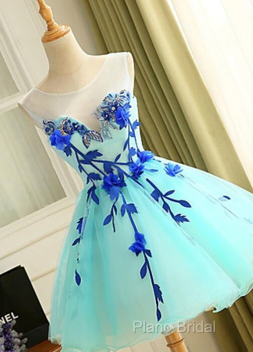 Lovely Light Blue Homecoming Dresses, Cute Short Party Dresses Secondary image