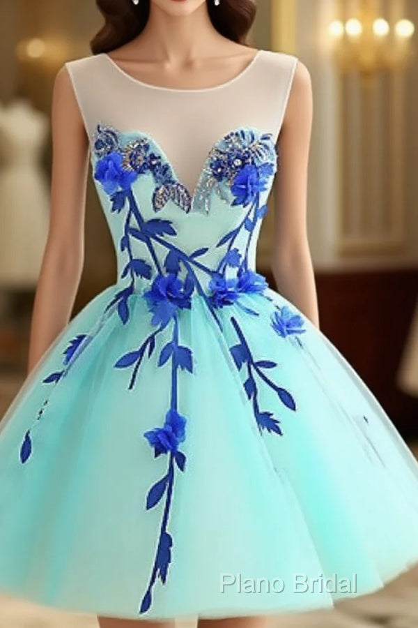 Lovely Light Blue Homecoming Dresses, Cute Short Party Dresses Main image