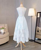 Lovely Light Blue Lace Party Dresses , Blue Formal Dresses