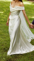 Lovely Off The Shoulder Mermaid White Bridal Gown Wedding Dresses