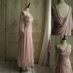 Affordable Formal Prom Dresses Under $165||Lovely Pink Chiffon Formal Prom Dresses Princess Pearls Spaghetti Straps Formal Evening Dresses