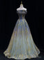 Lovely Tulle Gradient Long Formal Dress Party Dresses, Gradient Evening Party Dresses