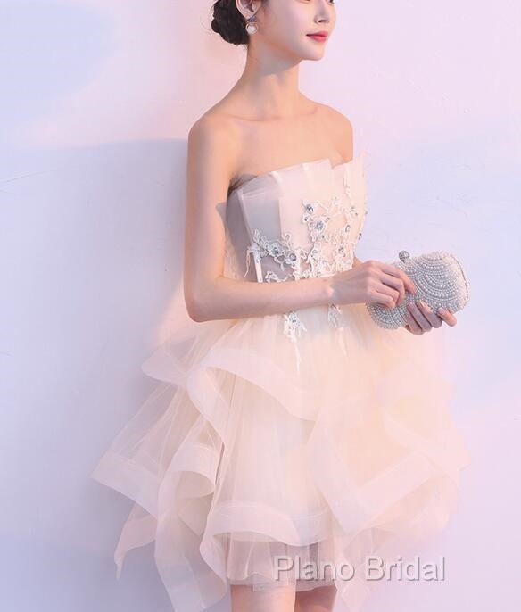 Lovely Tulle Short Party Dresses, Cute Teen Junior Formal Prom Dresses