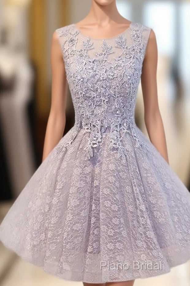 Lovely Vintage Sleeveless Full Floral Prints Appliques Clairvoyant Outfit Lace Up Back Homecoming Dresses Main image