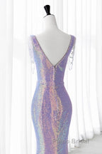 Luxurious Shiny Long Sequin Formal Prom Dresses