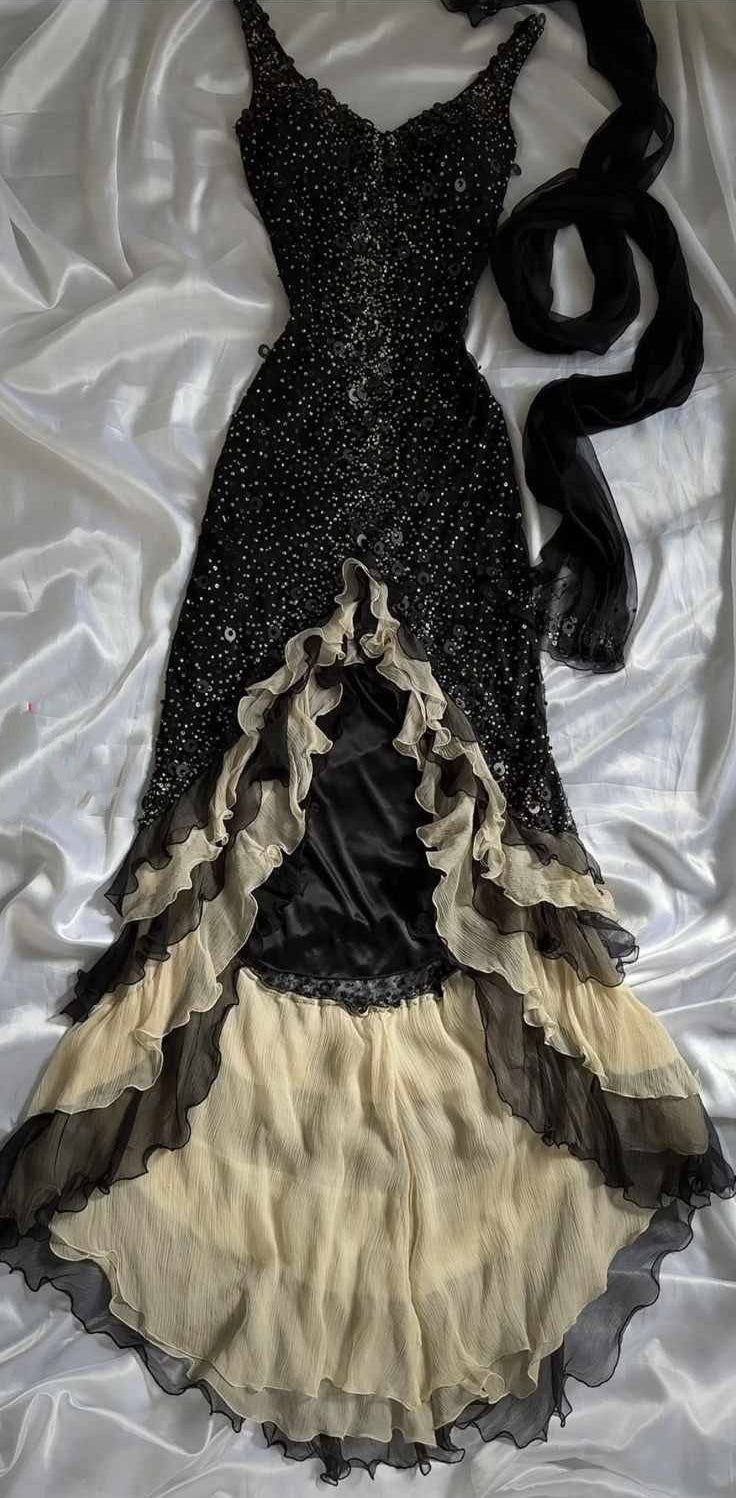Luxury Beaded Mermaid Formal Prom Dresses, V-Neck Ruffle Party Dresses