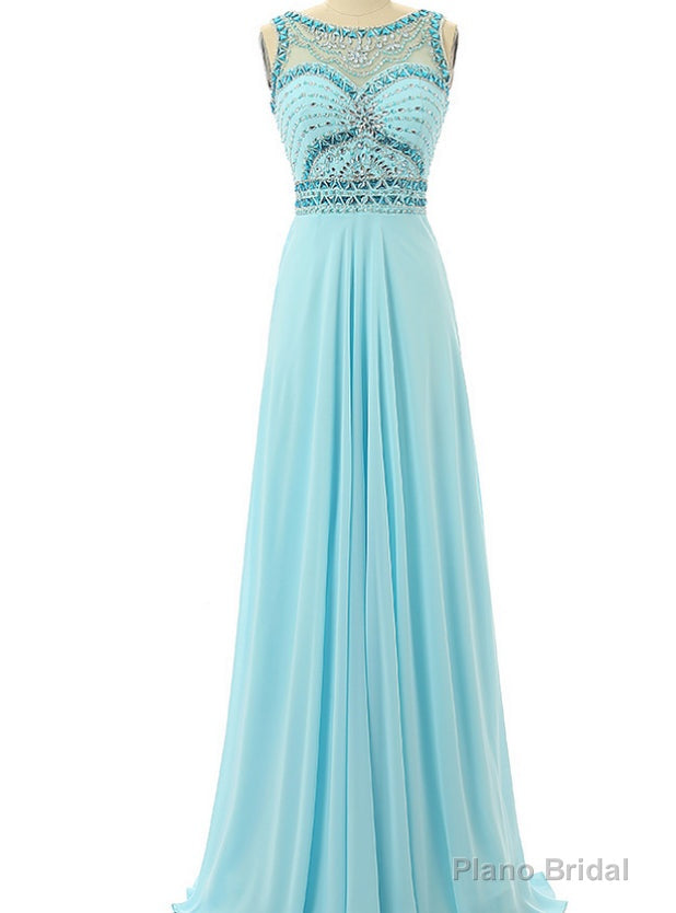 Luxury Beading Prom Dresses Sheer Formal Dresses Women Evening Gowns Main image