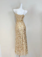Luxury Gold Mermaid Strapless V-Neck Sequined Long Formal Prom Dresses