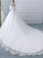 Luxury Lace Vestidos De Novia Ball Gown Wedding Dresses Formal Prom Dresses Long