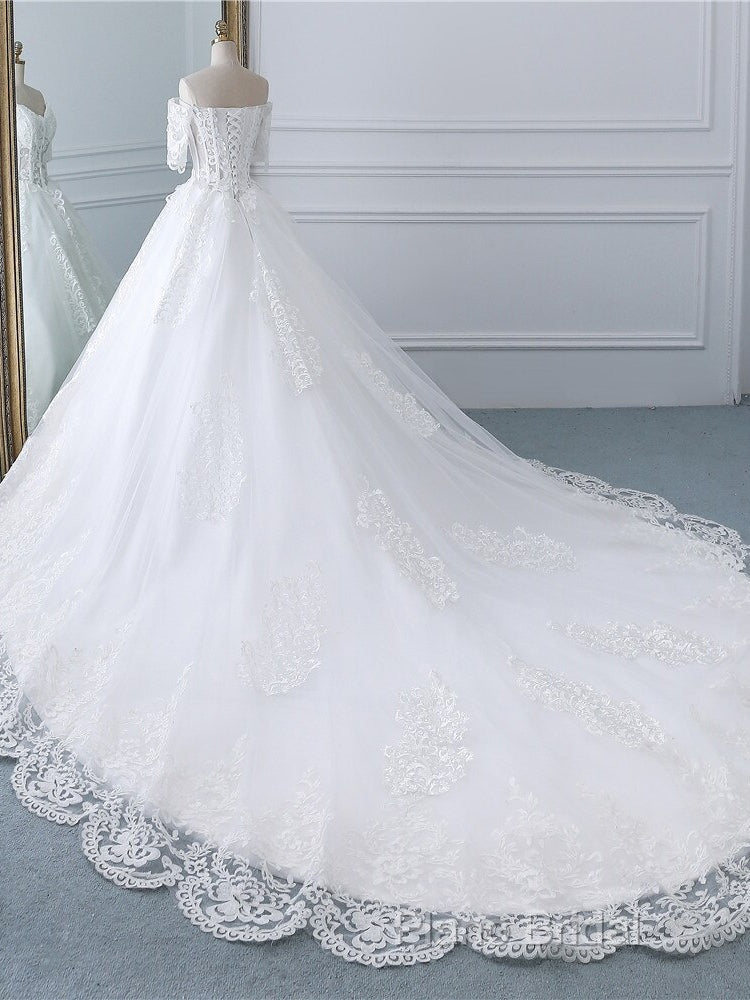Luxury Lace Vestidos De Novia Ball Gown Wedding Dresses Formal Prom Dresses Long Secondary image