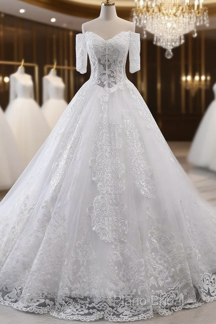 Luxury Lace Vestidos De Novia Ball Gown Wedding Dresses Formal Prom Dresses Long Main image