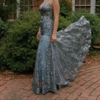 Luxury Mermaid Black Girl Long Formal Prom Dresses Birthday Outfit