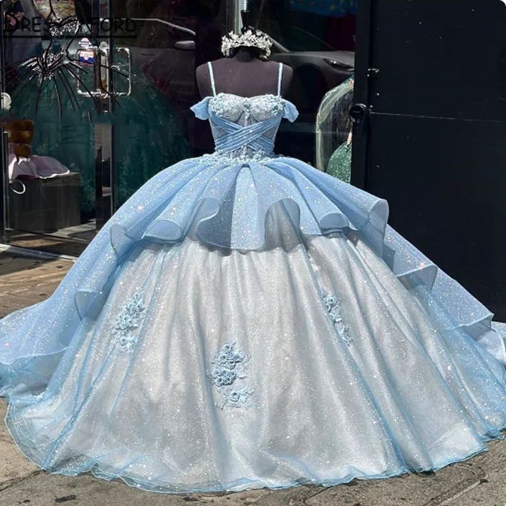 Luxury Quinceanera Dresses Applique Corset Ball Gown Formal Prom Sweet 16 Dresses