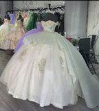 Luxury Quinceanera Dresses Applique Corset Ball Gown Formal Prom Sweet 16 Dresses