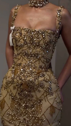 Luxury Sheath Square Neck Gold Short Formal Grade Homecoming Dresses Gold Cocktail Dresses