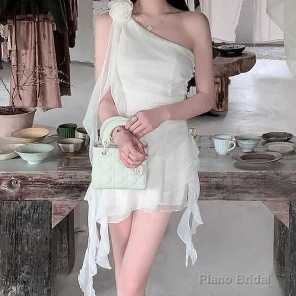 Dress Short Front Long Back Asymmetrical Chiffon Dresses Secondary image