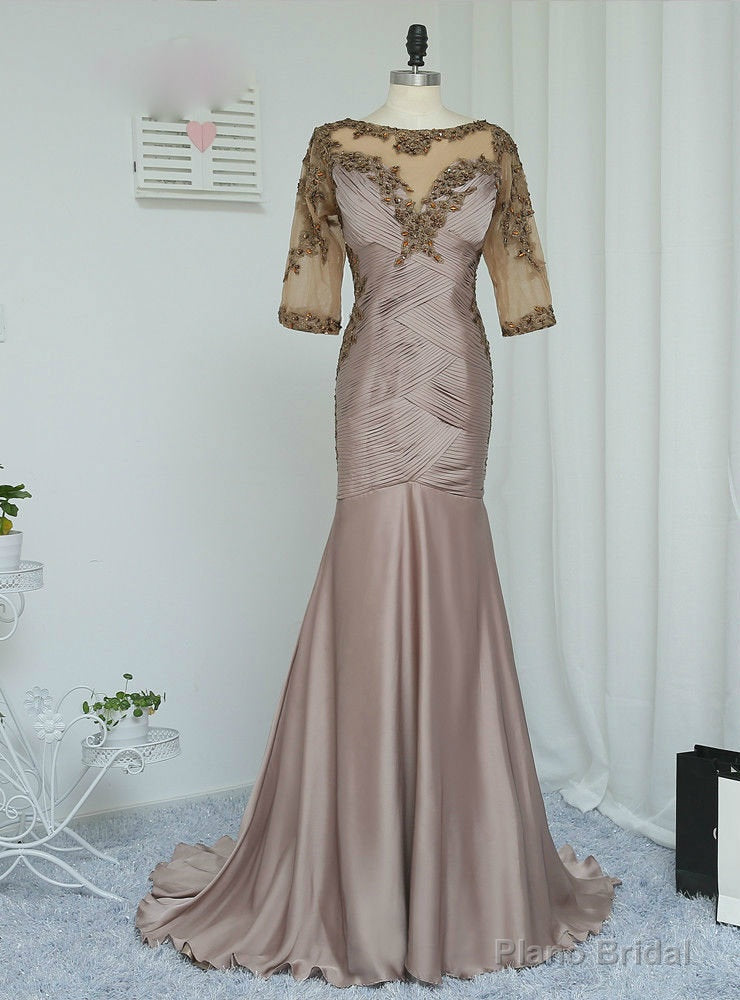 Marvelous Brown Mother Of The Bride Dresses Mermaid Half Sleeves