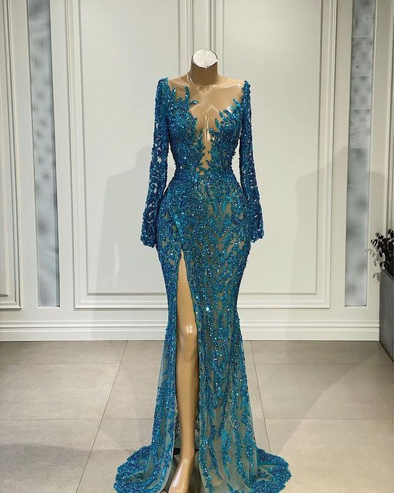 Memaid Long Formal Prom Dresses Sexy Formal Evening Gown
