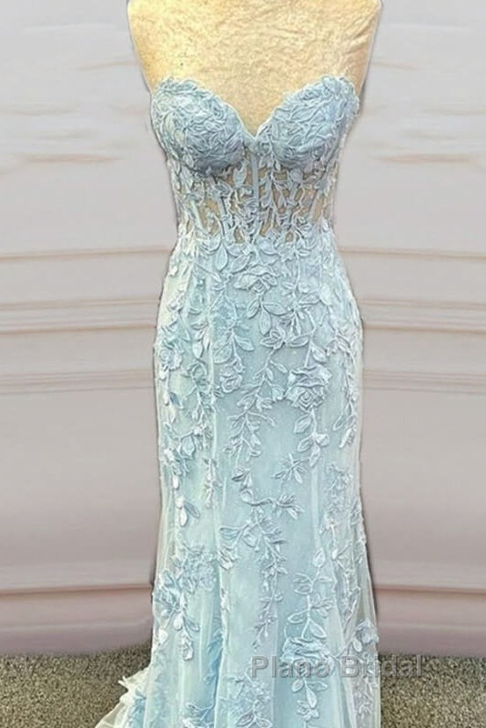 Mermaid Bay Blue Lace Corset Dresses Secondary image