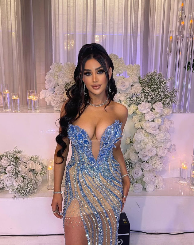 Gorgeous Beaded Slit Formal Prom Dresses Formal Evening Dresses