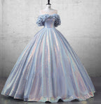 Mermaid  Blue Bridal Gown Fairy Prom Dress Dress