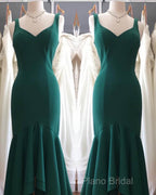 Mermaid Emerald Green Asymmetrical Dresses