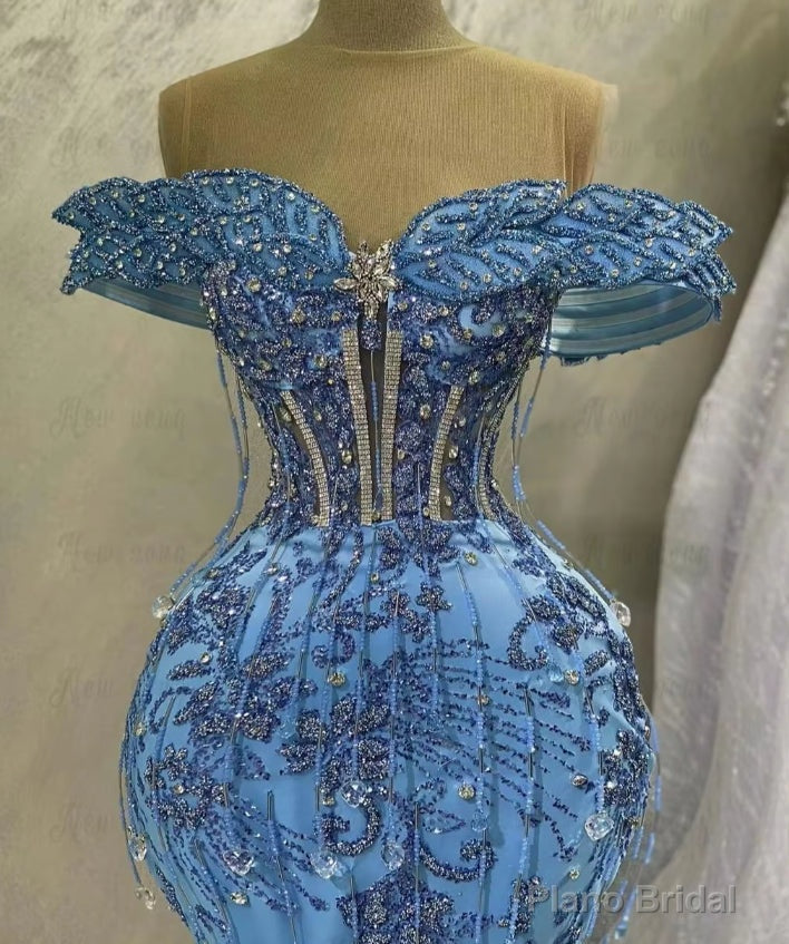 Mermaid Evening Dress Beaded Formal Prom Gown