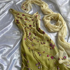 Mermaid Floral Chiffon Formal Evening Formal Prom Dresses