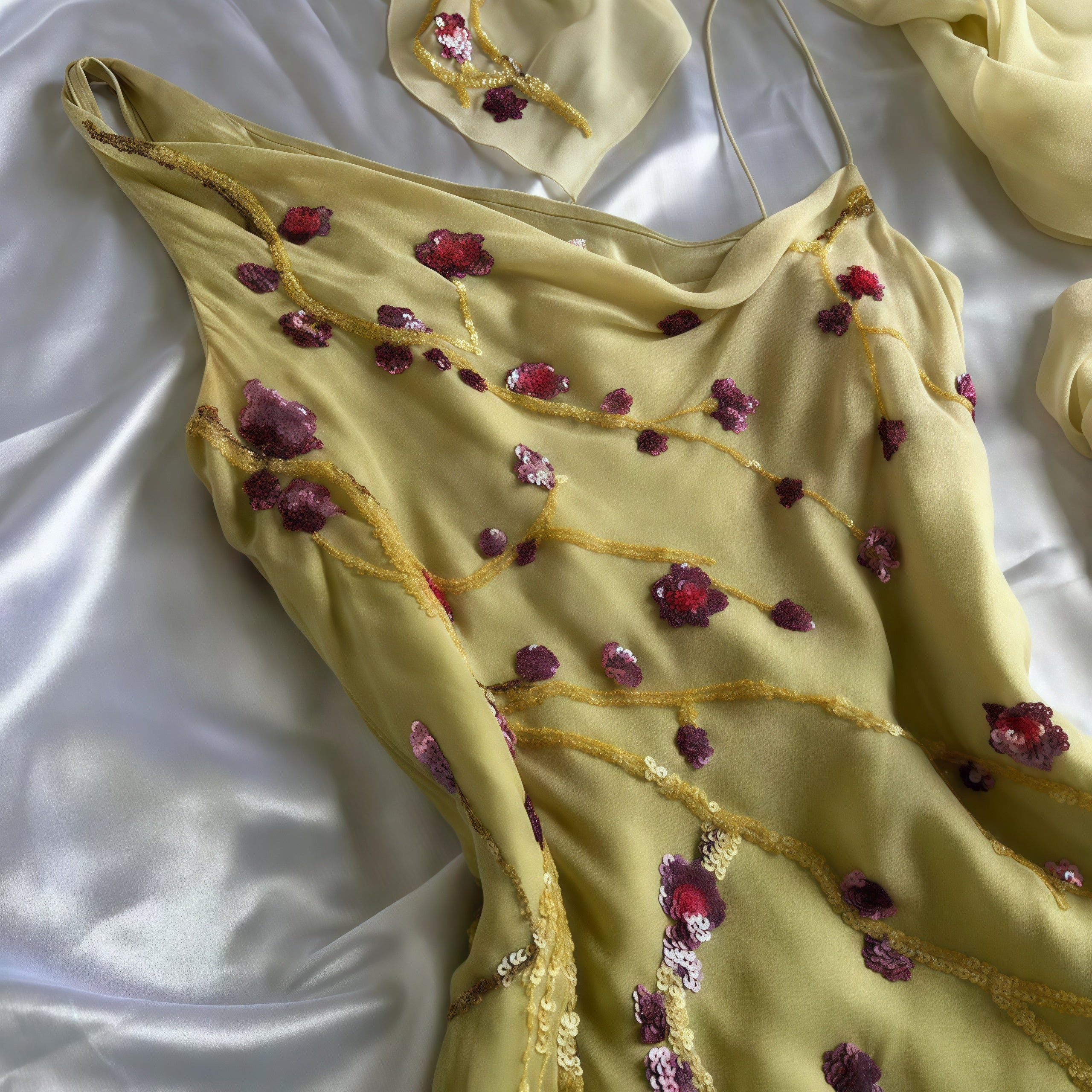 Mermaid Floral Chiffon Formal Evening Formal Prom Dresses