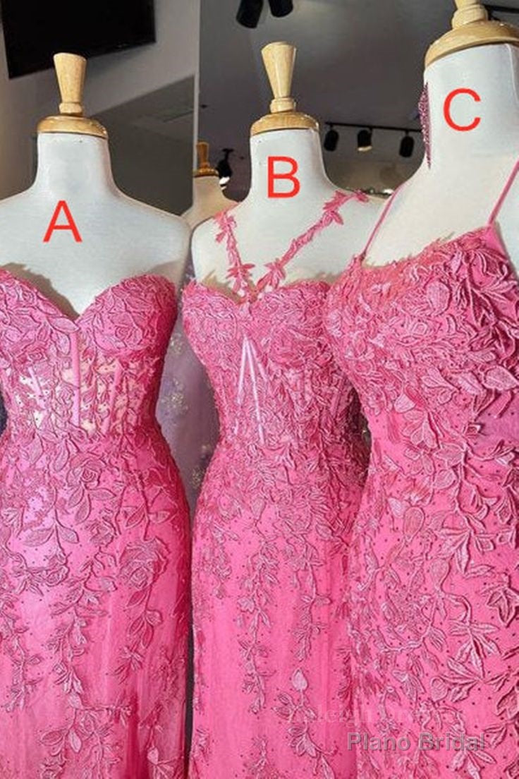 Mermaid Hot Lace Long Prom Dress, Long Hot Formal Graduation Evening Dress Secondary image
