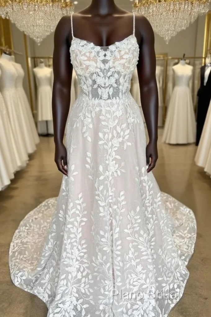 Mermaid Lace/Tulle A-Line Wedding Dresses With Open Back Main image