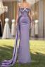 Mermaid Light Purple Satin Corset Gown