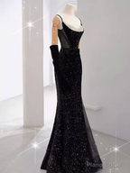 Mermaid Long Prom Dress New Arrival Sexy Black Slit Evening Dress