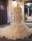 Mermaid Long Sleeve Appliques Beading Wedding Dress