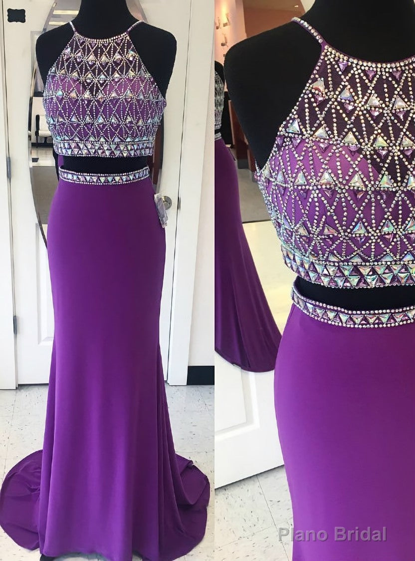 Mermaid Prom Dress Purple Prom Dress Long Prom Dress, Sexy