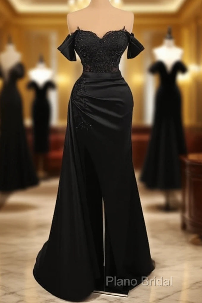 Mermaid Satin Split Dresses With Lace Corset Main image