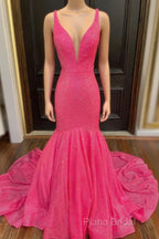 Mermaid Sequins Long Formal Prom Dresses, Formal Dresses
