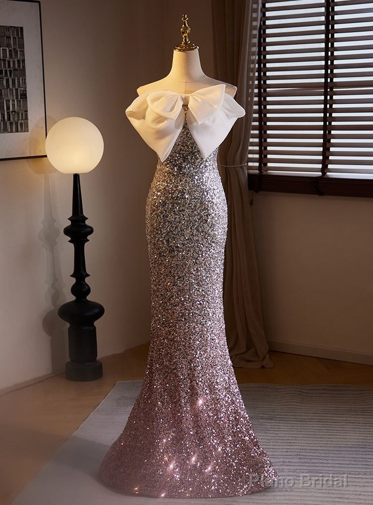 Mermaid Sequins Off the Shoulder Prom Dress Main image