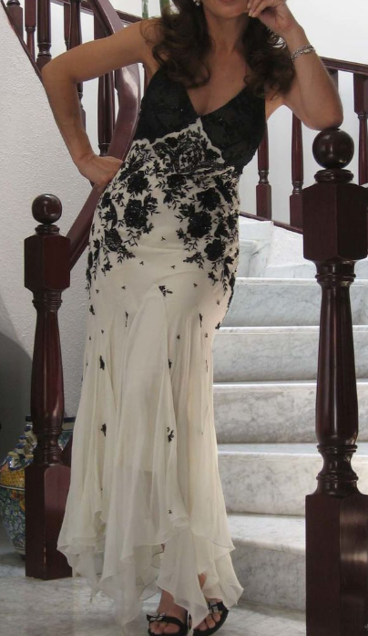 Mermaid Spaghetti Strap Chiffon Applique Long Formal Prom Dresses Temperament Party Dresses
